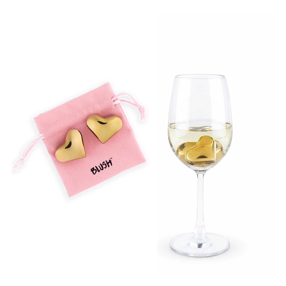 Blush Heart Stainless Steel Whiskey Stones